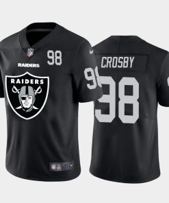 Las Vegas Raiders #98 Maxx Crosby Black Nike Big Team Logo Player Vapor Limited NFL Jersey