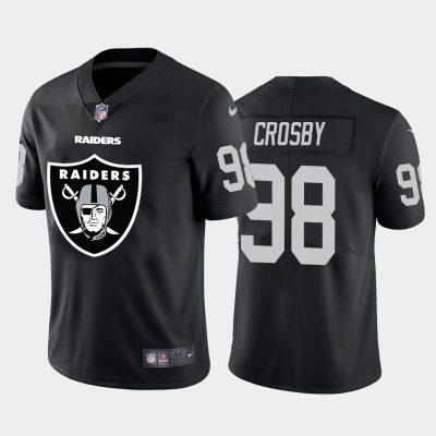 Las Vegas Raiders #98 Maxx Crosby Black Nike Big Team Logo Vapor Limited NFL Jersey