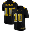 Los Angeles Chargers #10 Justin Herbert Black Nike Golden Sequin Vapor Limited NFL Jersey