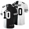 Los Angeles Chargers #10 Justin Herbert Black V White Peace Split Nike Vapor Untouchable Limited NFL Jersey