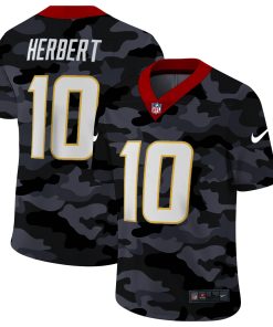 Los Angeles Chargers #10 Justin Herbert Nike 2020 Black CAMO Vapor Untouchable Limited Stitched NFL Jersey