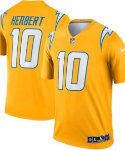Los Angeles Chargers #10 Justin Herbert Nike Gold Inverted Legend Jersey