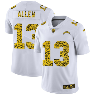 Los Angeles Chargers #13 Keenan Allen Nike Flocked Leopard Print Vapor Limited NFL Jersey White