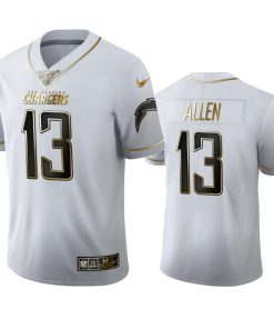 Los Angeles Chargers #13 Keenan Allen Nike White Golden Edition Vapor Limited NFL 100 Jersey