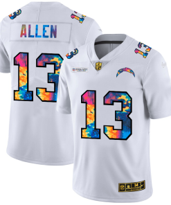 Los Angeles Chargers #13 Keenan Allen White Nike Multi-Color 2020 NFL Crucial Catch Limited NFL Jersey