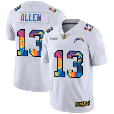 Los Angeles Chargers #13 Keenan Allen White Nike Multi-Color 2020 NFL Crucial Catch Limited NFL Jersey
