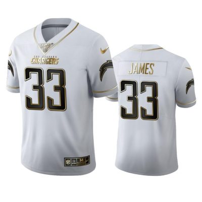 Los Angeles Chargers #33 Derwin James Jr Nike White Golden Edition Vapor Limited NFL 100 Jersey