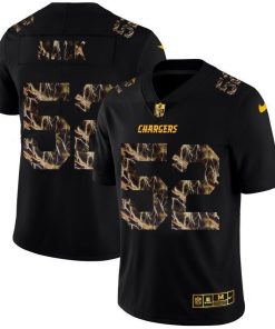 Los Angeles Chargers #52 Khalil Mack Black Nike Flocked Lightning Vapor Limited NFL Jersey