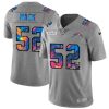 Los Angeles Chargers #52 Khalil Mack Nike Multi-Color 2020 NFL Crucial Catch NFL Jersey Greyheather