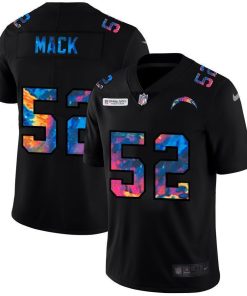 Los Angeles Chargers #52 Khalil Mack Nike Multi-Color Black 2020 NFL Crucial Catch Vapor Untouchable Limited Jersey