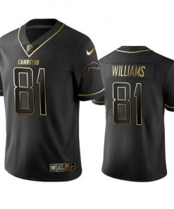 Los Angeles Chargers #81 Mike Williams Stitched NFL Vapor Untouchable Limited Black Golden Jersey