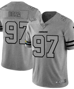 Los Angeles Chargers #97 Joey Bosa Nike Gray Gridiron II Vapor Untouchable Limited NFL Jersey