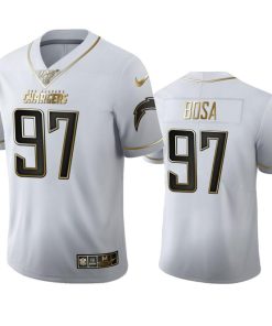 Los Angeles Chargers #97 Joey Bosa Nike White Golden Edition Vapor Limited NFL 100 Jersey