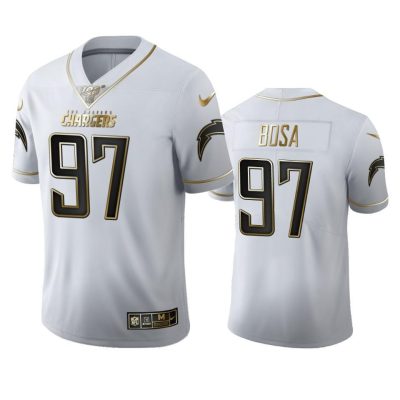 Los Angeles Chargers #97 Joey Bosa Nike White Golden Edition Vapor Limited NFL 100 Jersey