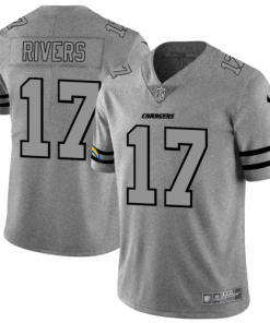 Los Angeles Los Angeles Chargers #17 Philip Rivers Nike Gray Gridiron II Vapor Untouchable Limited NFL Jersey