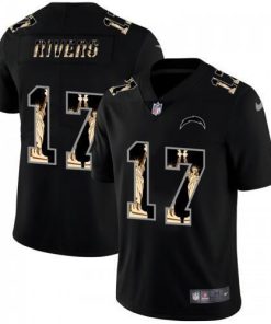 Los Angeles Los Angeles Chargers #17 Philip Rivers Carbon Black Vapor Statue Of Liberty Limited NFL Jersey