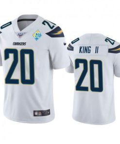 Los Angeles Los Angeles Chargers #20 Desmond King White 60th Anniversary Vapor Limited NFL Jersey