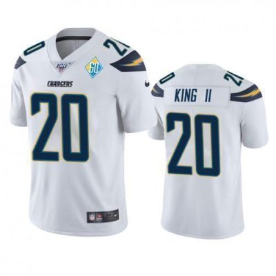 Los Angeles Los Angeles Chargers #20 Desmond King White 60th Anniversary Vapor Limited NFL Jersey