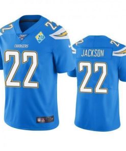 Los Angeles Los Angeles Chargers #22 Justin Jackson Light Blue 60th Anniversary Vapor Limited NFL Jersey