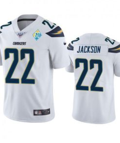 Los Angeles Los Angeles Chargers #22 Justin Jackson White 60th Anniversary Vapor Limited NFL Jersey