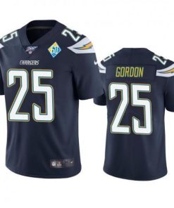 Los Angeles Los Angeles Chargers #25 Melvin Gordon Navy 60th Anniversary Vapor Limited NFL Jersey