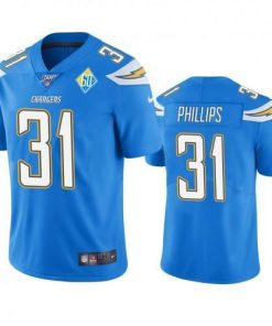 Los Angeles Los Angeles Chargers #31 Adrian Phillips Light Blue 60th Anniversary Vapor Limited NFL Jersey