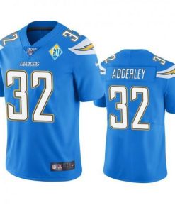 Los Angeles Los Angeles Chargers #32 Nasir Adderley Light Blue 60th Anniversary Vapor Limited NFL Jersey