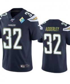 Los Angeles Los Angeles Chargers #32 Nasir Adderley Navy 60th Anniversary Vapor Limited NFL Jersey