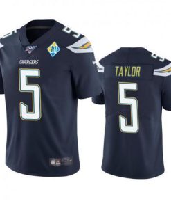 Los Angeles Los Angeles Chargers #5 Tyrod Taylor Navy 60th Anniversary Vapor Limited NFL Jersey