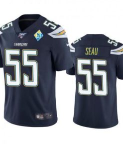 Los Angeles Los Angeles Chargers #55 Junior Seau Navy 60th Anniversary Vapor Limited NFL Jersey