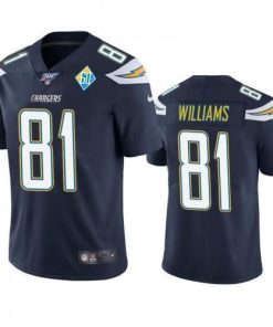 Los Angeles Los Angeles Chargers #81 Mike Williams Navy 60th Anniversary Vapor Limited NFL Jersey