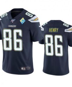 Los Angeles Los Angeles Chargers #86 Hunter Henry Navy 60th Anniversary Vapor Limited NFL Jersey