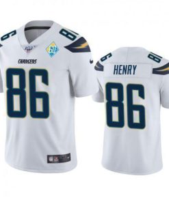 Los Angeles Los Angeles Chargers #86 Hunter Henry White 60th Anniversary Vapor Limited NFL Jersey