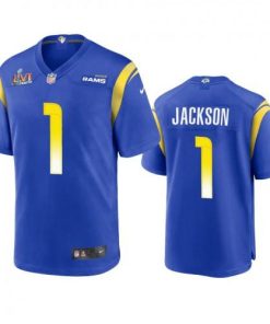 Los Angeles Rams #1 Desean Jackson Super Bowl LVI Patch Nike Game NFL Jersey - Royal