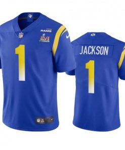 Los Angeles Rams #1 Desean Jackson Super Bowl LVI Patch Nike Vapor Limited NFL Jersey - Royal