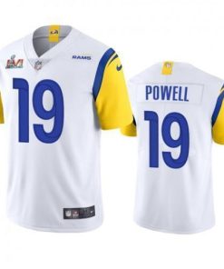 Los Angeles Rams #19 Brandon Powell Super Bowl LVI Patch Nike Alternate Vapor Limited NFL Jersey - White