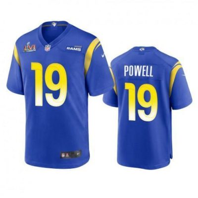 Los Angeles Rams #19 Brandon Powell Super Bowl LVI Patch Nike Game NFL Jersey - Royal