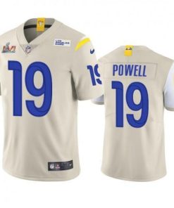 Los Angeles Rams #19 Brandon Powell Super Bowl LVI Patch Nike Vapor Limited NFL Jersey - Bone