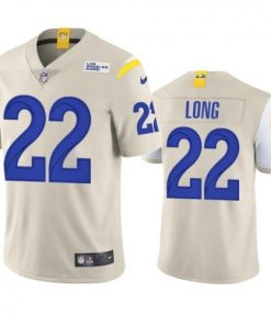 Los Angeles Rams #22 David Long Nike Vapor Limited NFL Jersey - Bone