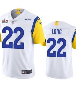 Los Angeles Rams #22 David Long Super Bowl LVI Patch Nike Alternate Vapor Limited NFL Jersey - White