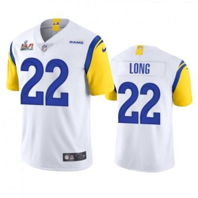 Los Angeles Rams #22 David Long Super Bowl LVI Patch Nike Alternate Vapor Limited NFL Jersey - White