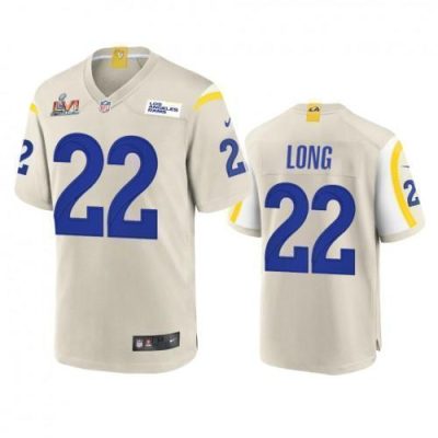 Los Angeles Rams #22 David Long Super Bowl LVI Patch Nike Game NFL Jersey - Bone