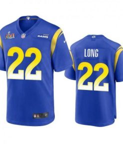 Los Angeles Rams #22 David Long Super Bowl LVI Patch Nike Game NFL Jersey - Royal