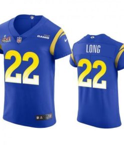 Los Angeles Rams #22 David Long Super Bowl LVI Patch Nike Vapor Elite Player NFL Jersey - Royal