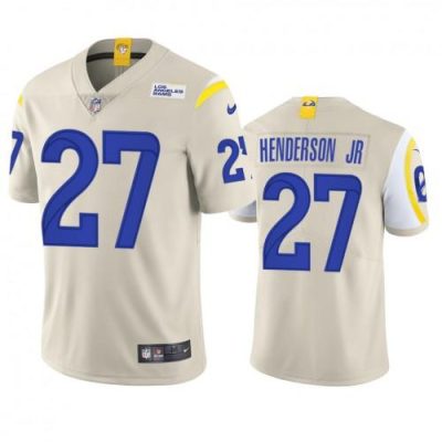 Los Angeles Rams #27 Darrell Henderson Nike Vapor Limited NFL Jersey - Bone