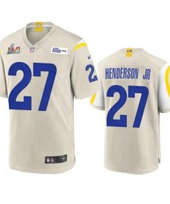 Los Angeles Rams #27 Darrell Henderson Super Bowl LVI Patch Nike Game NFL Jersey - Bone