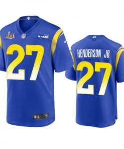 Los Angeles Rams #27 Darrell Henderson Super Bowl LVI Patch Nike Game NFL Jersey - Royal