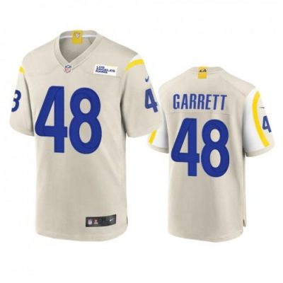 Los Angeles Rams #48 Chris Garrett Super Bowl LVI Patch Nike Game NFL Jersey - Bone