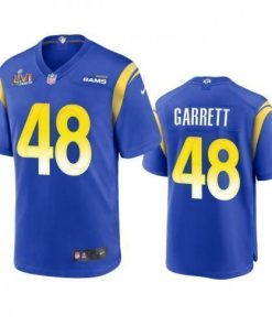 Los Angeles Rams #48 Chris Garrett Super Bowl LVI Patch Nike Game NFL Jersey - Royal