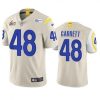 Los Angeles Rams #48 Chris Garrett Super Bowl LVI Patch Nike Vapor Limited NFL Jersey - Bone